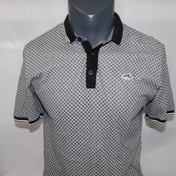 Mens M Le Shark Patterned Polo Shirt - Picture 2 of 5